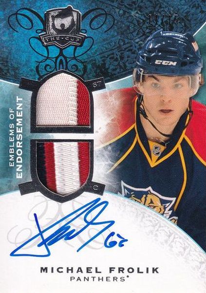 AUTO patch karta MICHAEL FROLÍK 08-09 UD The CUP Emblems of Endorsement /15